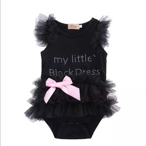 My little black dress baby onesie